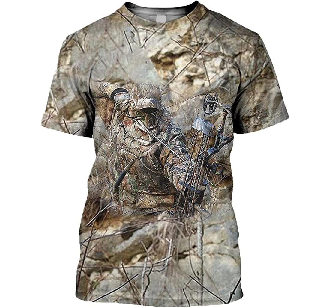 Forest Hunting Lake Sportwear Up Hd - 3D Printed T-shirt