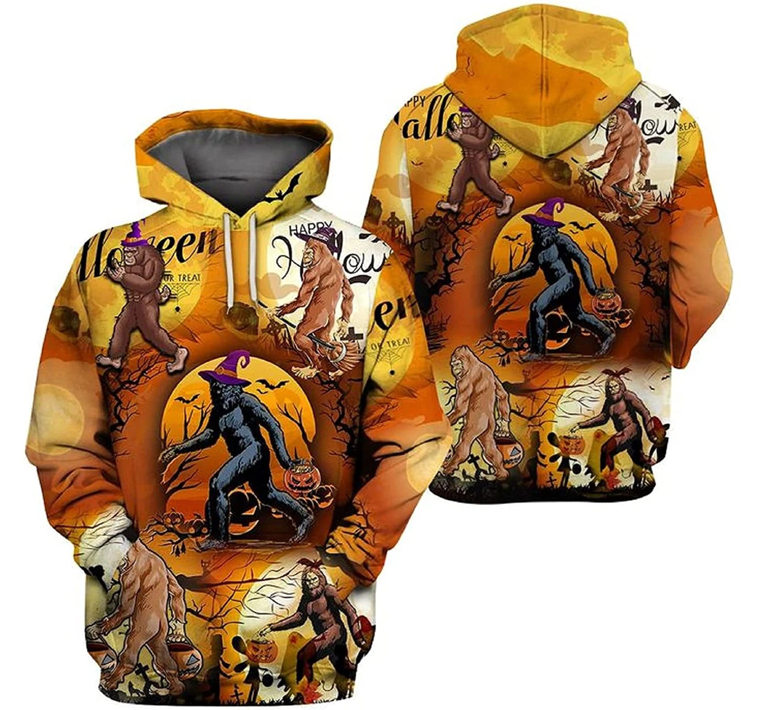 Bigfoot Halloween Sportwear Up Hd - 3D Printed Pullover Hoodie