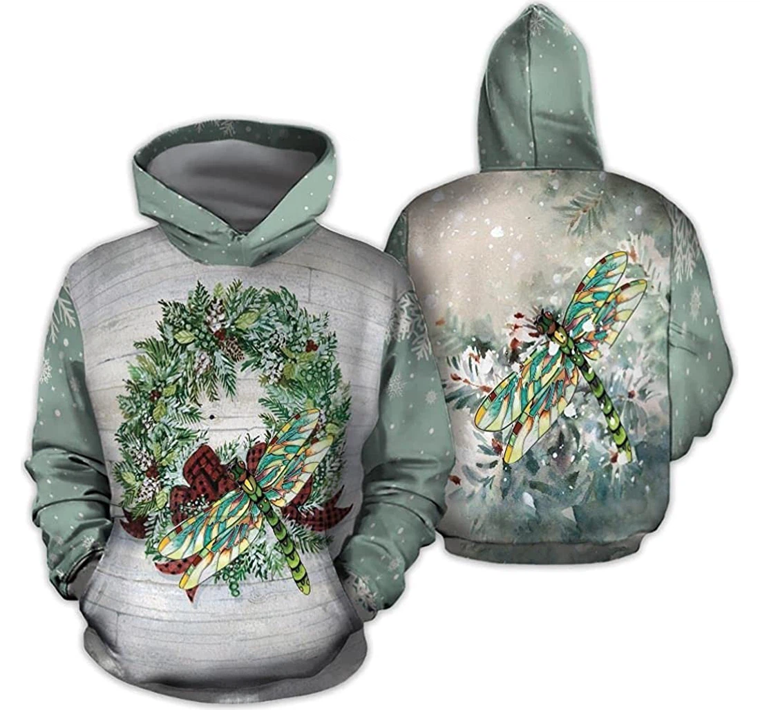 Personalized Christmas Dragonfly Sportwear Up - 3D Printed Pullover Hoodie