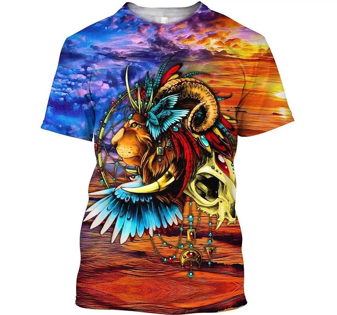 Personalized Lion Native Up - 3D Printed T-shirt