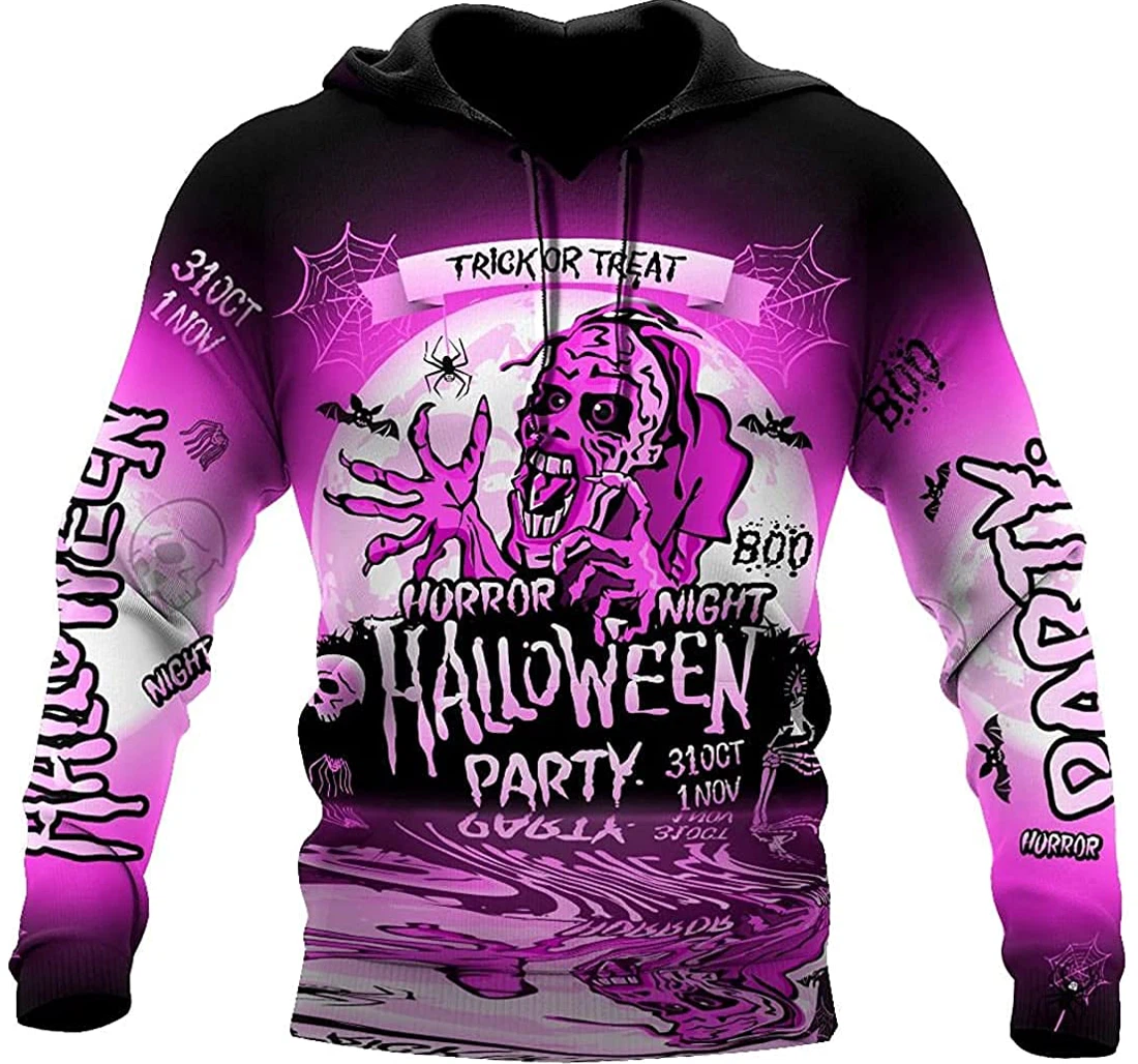 Happy Halloween Skull Sportwear Up - 3D Printed Pullover Hoodie