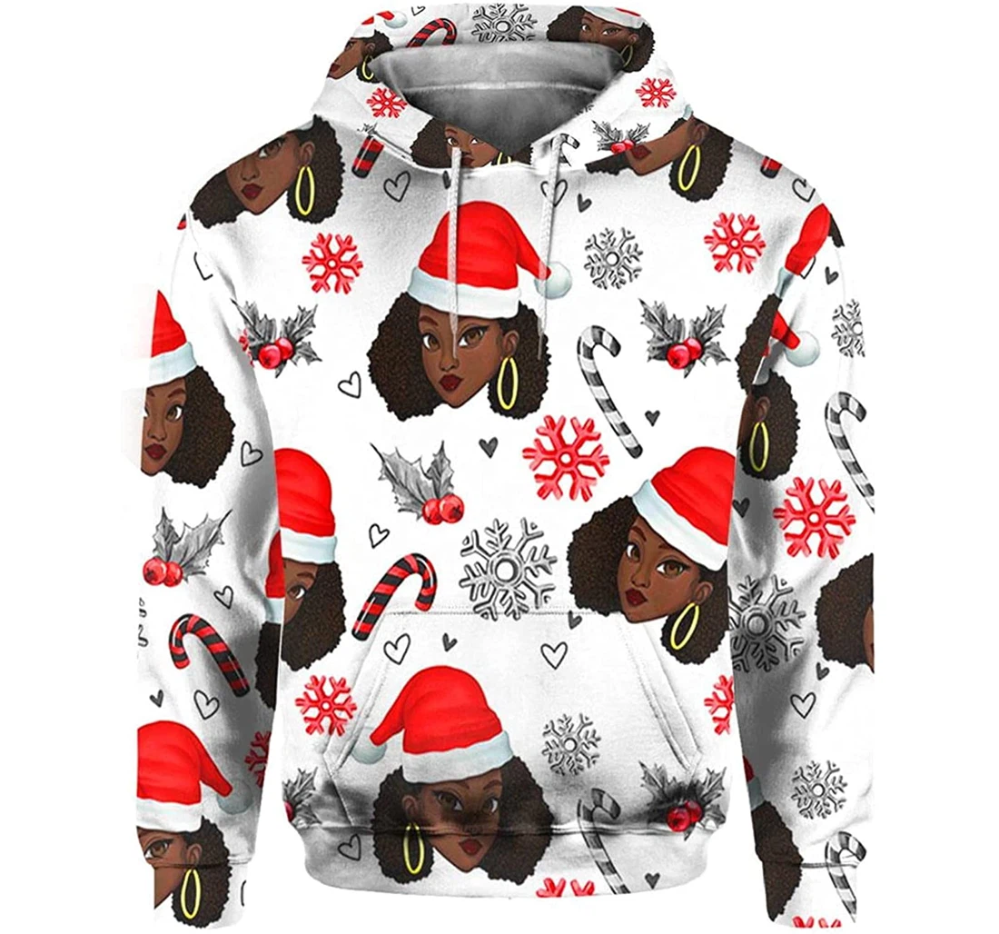 Beautiful Christmas Pattern Sportwear Up - 3D Printed Pullover Hoodie