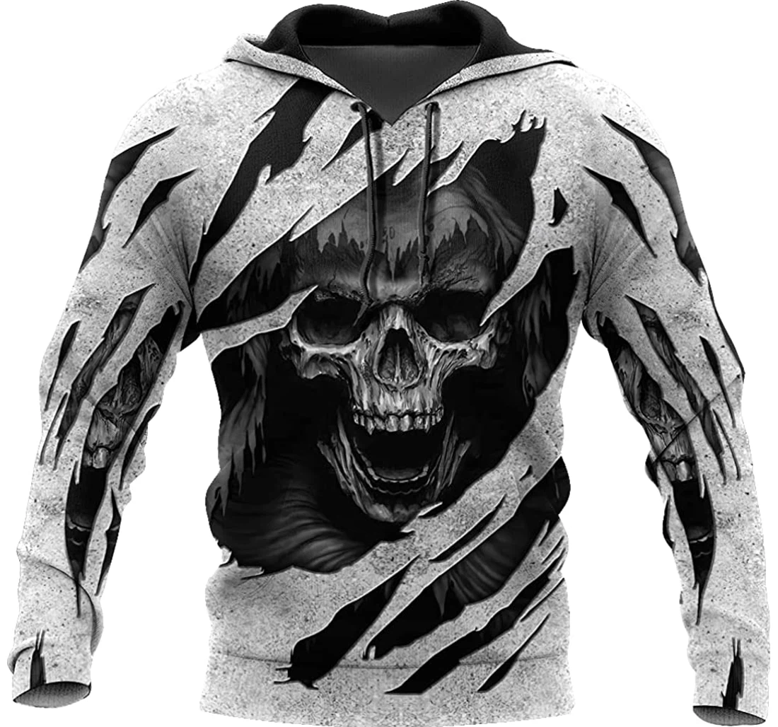 Personalized Custom Premium Skull Tattoo Shirts Sportwear Up - 3D Printed Pullover Hoodie
