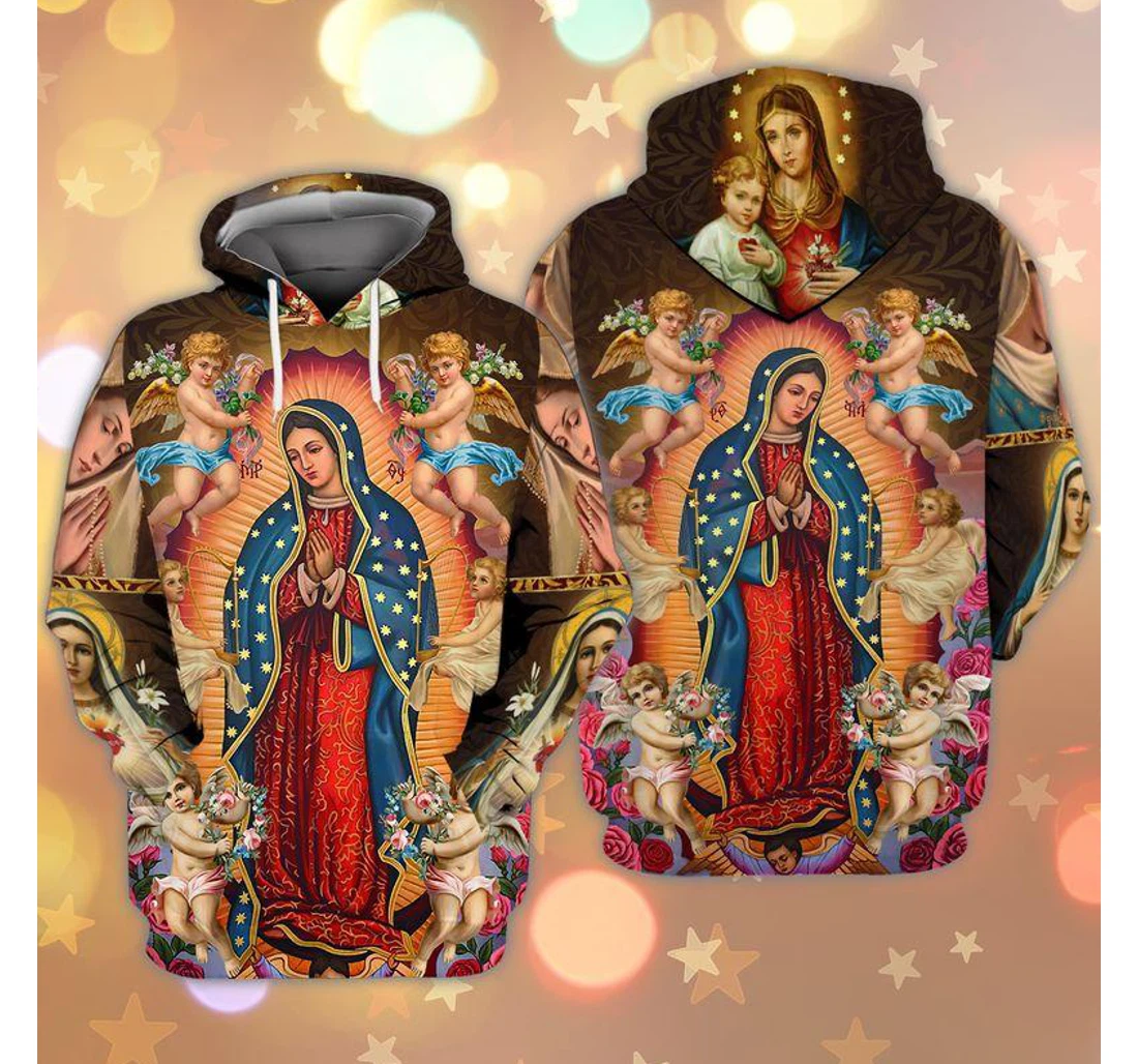 Mary Mother Of Jesus - 3D Printed Pullover Hoodie