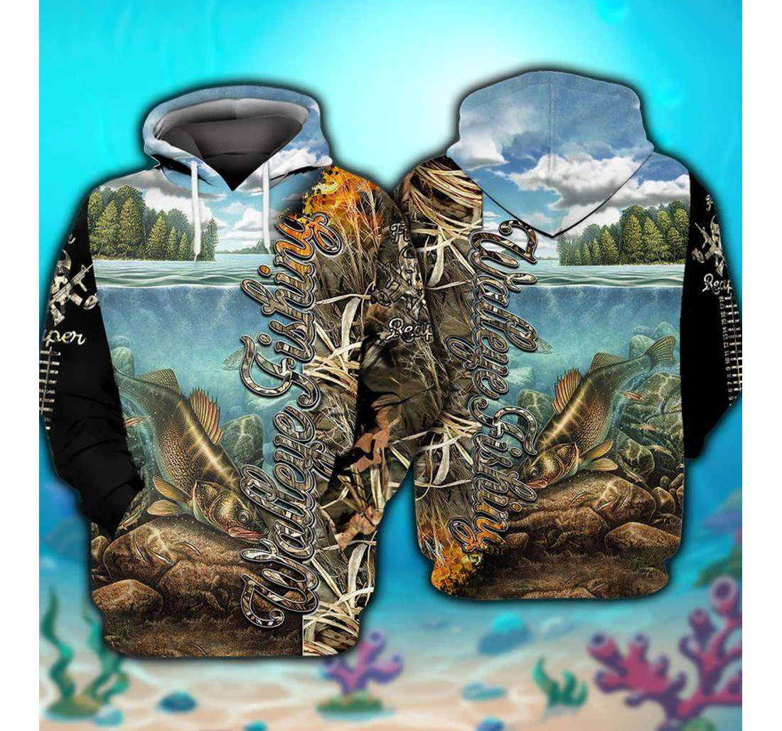 Walleye Fishing Shirts Family Gift - 3D Printed Pullover Hoodie