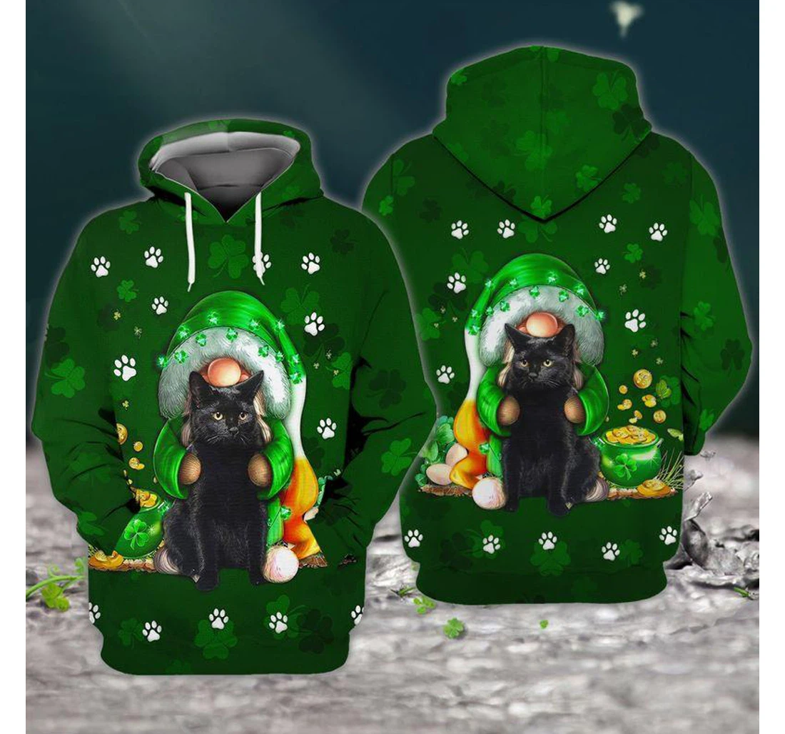 Personalized Irish Meow Green - 3D Printed Pullover Hoodie