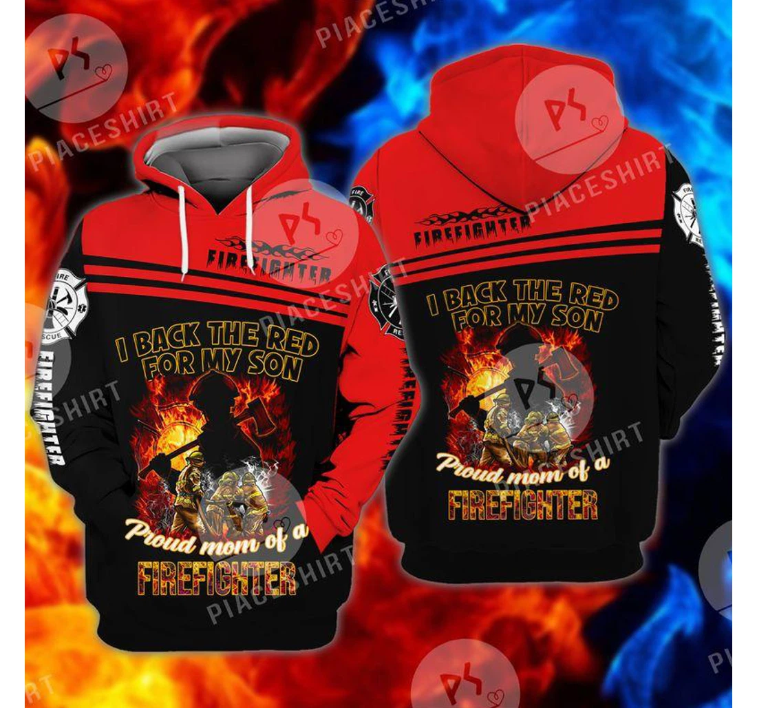 Proud Firefighter Mom Gift Mother's Day - 3D Printed Pullover Hoodie