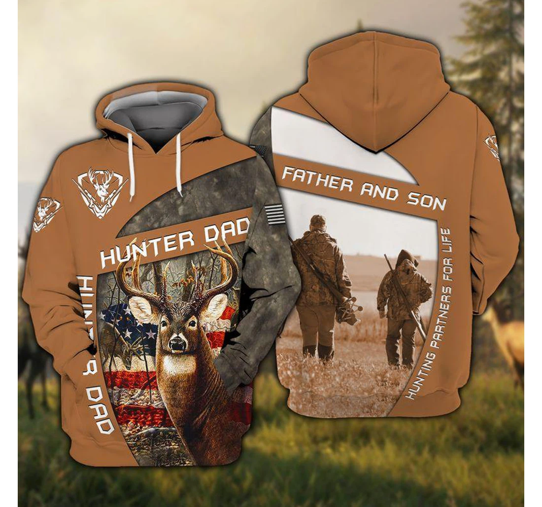 Father Son Hunting Partner Life - 3D Printed Pullover Hoodie