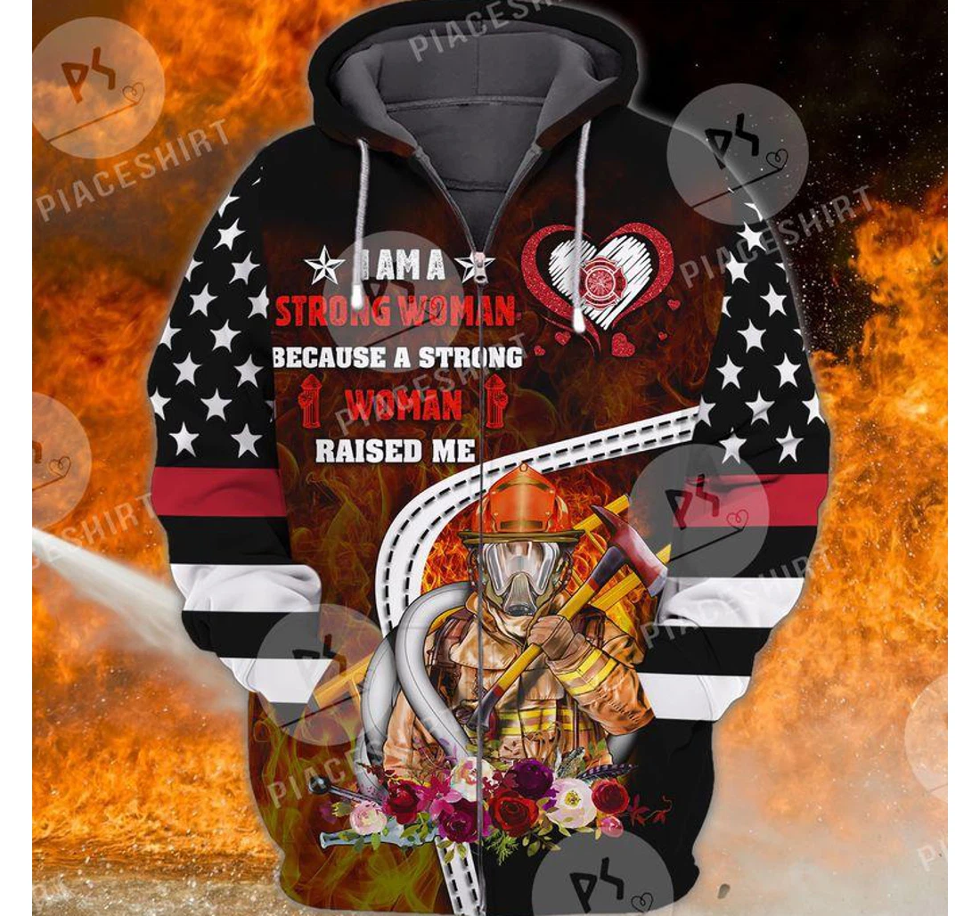 Firefighter Hoodie 3D Print Gift For Dad M-3XL