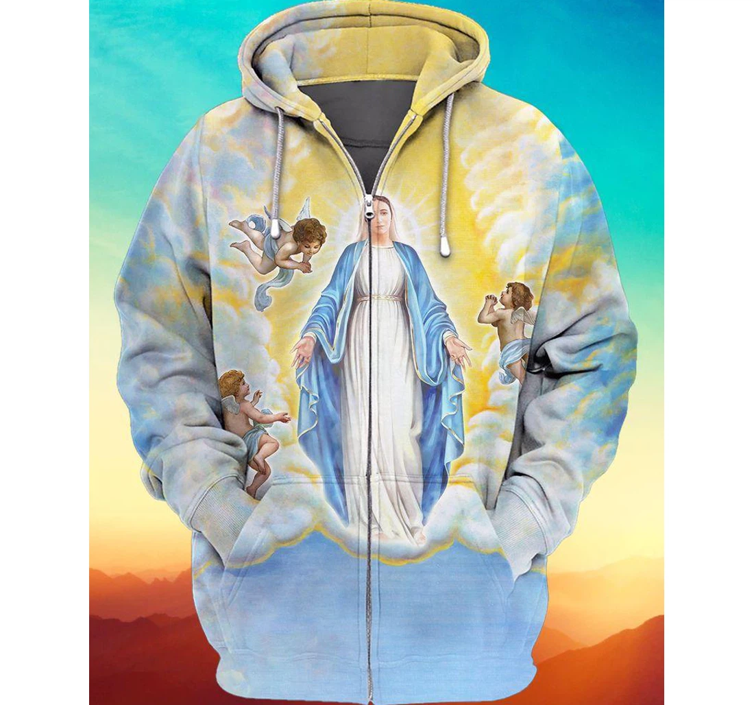 Zip Hoodie - Mother Of God - 3D Printed