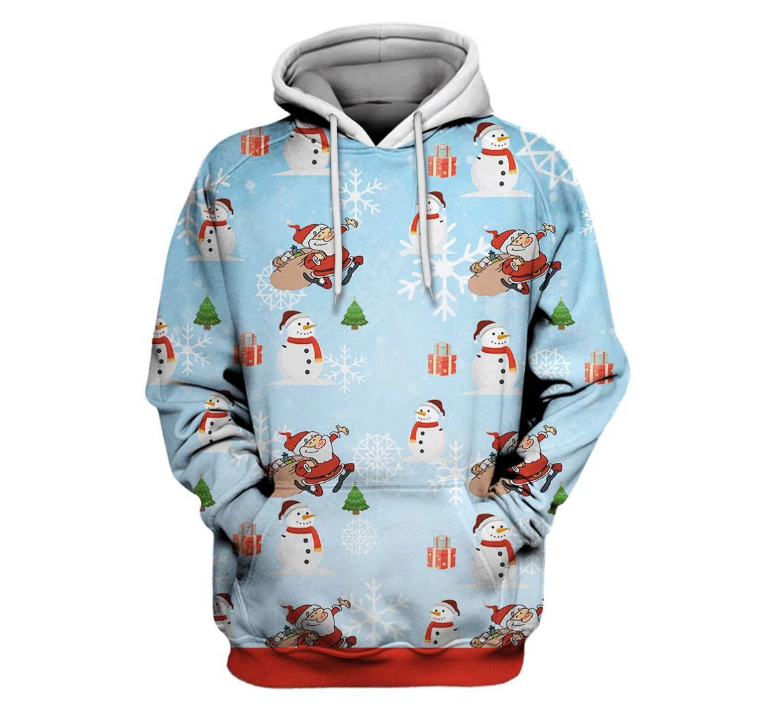 Merry Christmas Custom Apparel - 3D Printed Pullover Hoodie