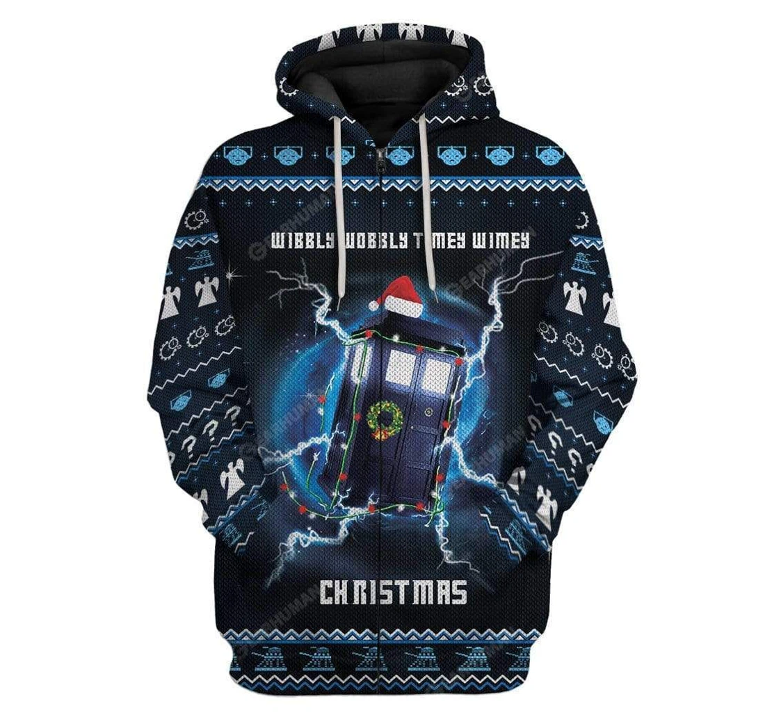 Ugly Wibbly Wobbly Timey Wimey Christmas Custom Hoodies-t-shirts Apparel - 3D Printed Pullover Hoodie