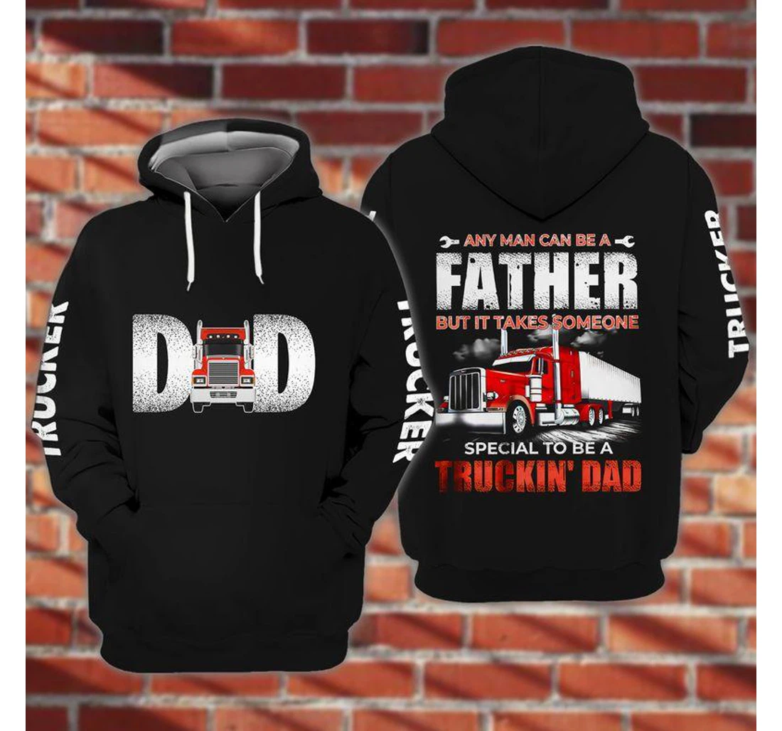 Best Truckin' Dad Ever Father's Day - 3D Printed Pullover Hoodie