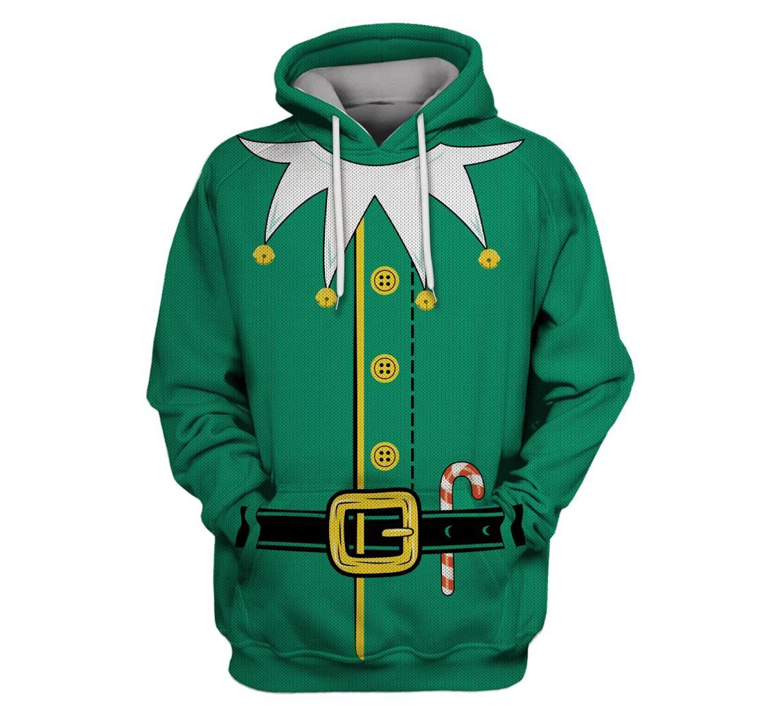 Elf Christmas Custom - 3D Printed Pullover Hoodie