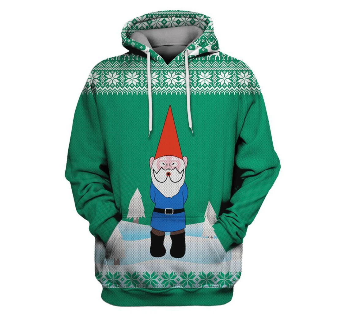Old Man On Christmas Custom - 3D Printed Pullover Hoodie