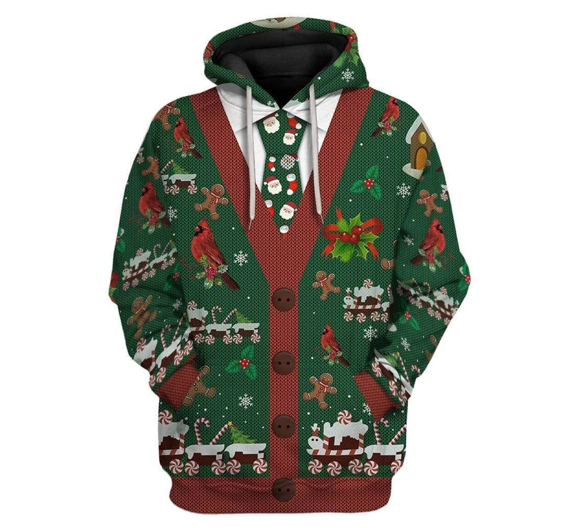 Merry Christmas Custom - 3D Printed Pullover Hoodie