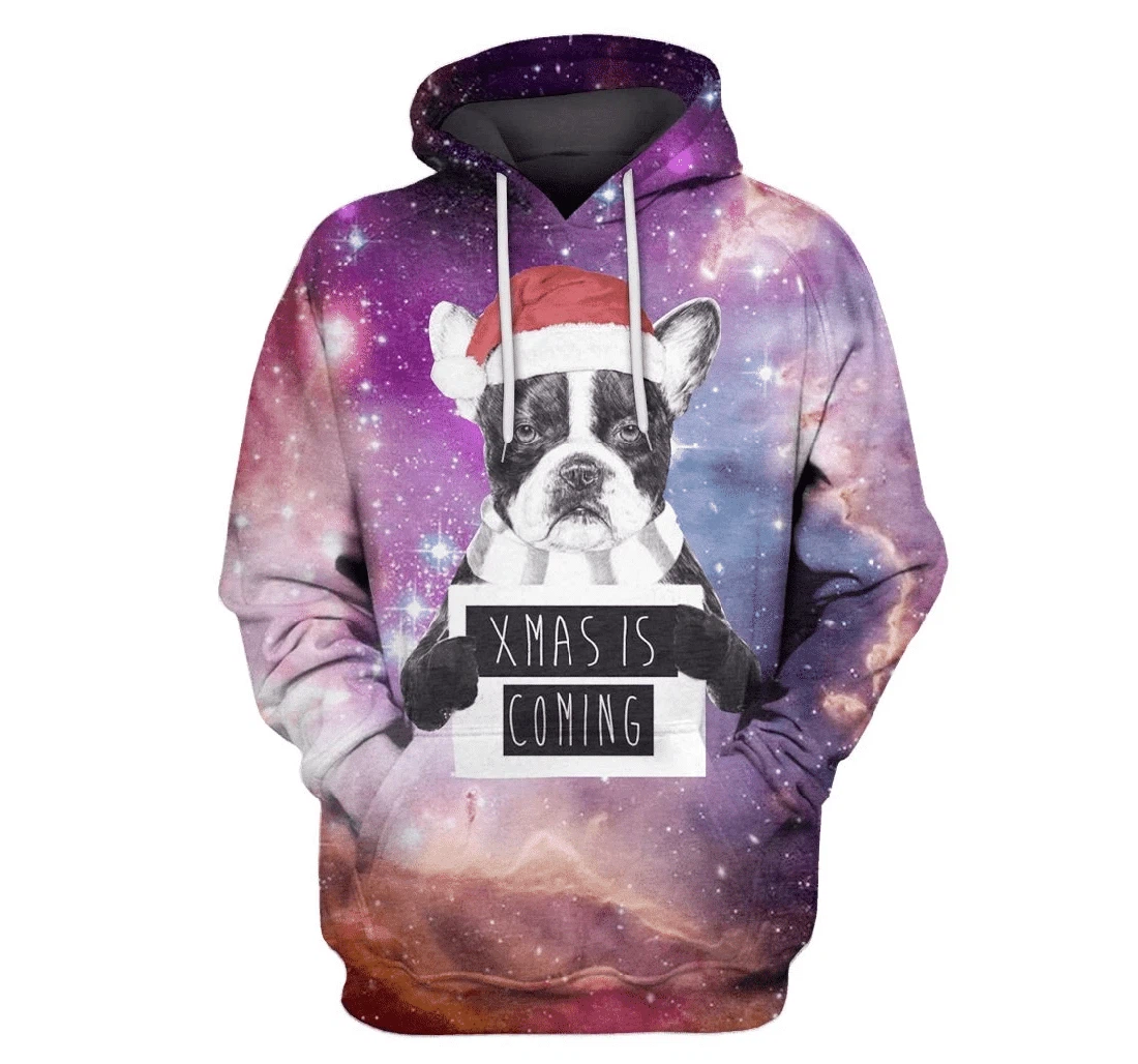 Christmas Dog - 3D Printed Pullover Hoodie