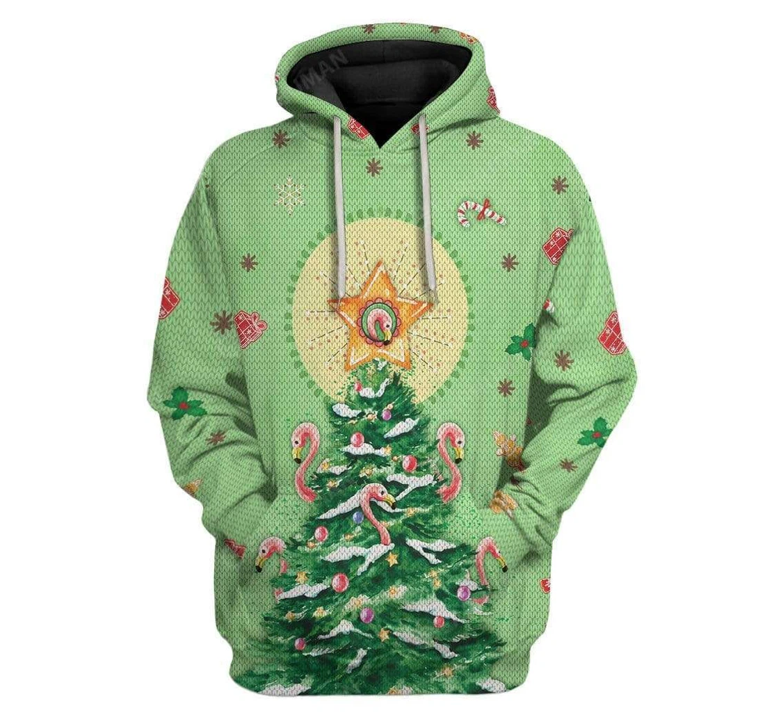 Ugly Christmas Tree Custom - 3D Printed Pullover Hoodie
