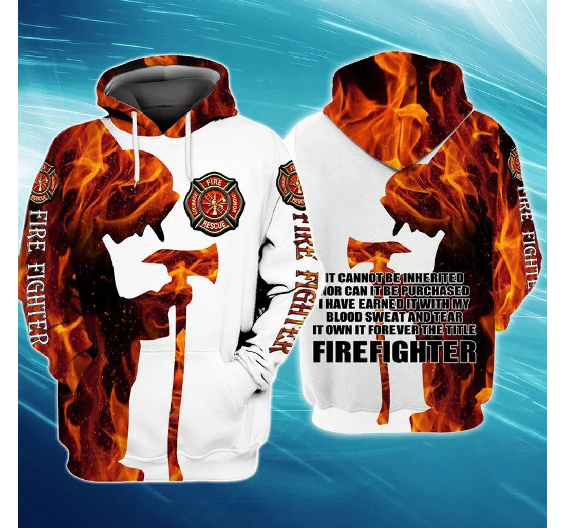 Firefighter Hoodie 3D Print Gift For Dad M-3XL