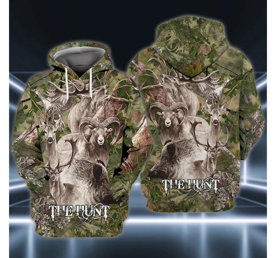 The Hunt Deer Forest - 3D Printed Pullover Hoodie