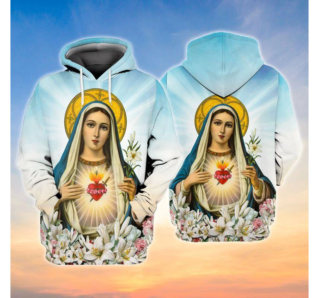 Mama Mary - 3D Printed Pullover Hoodie