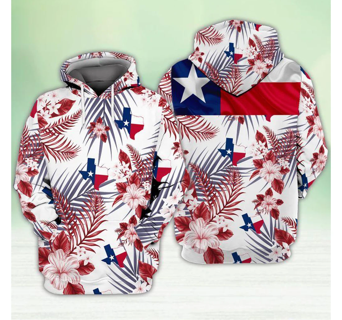 Personalized American Flag Independence Day - 3D Printed Pullover Hoodie