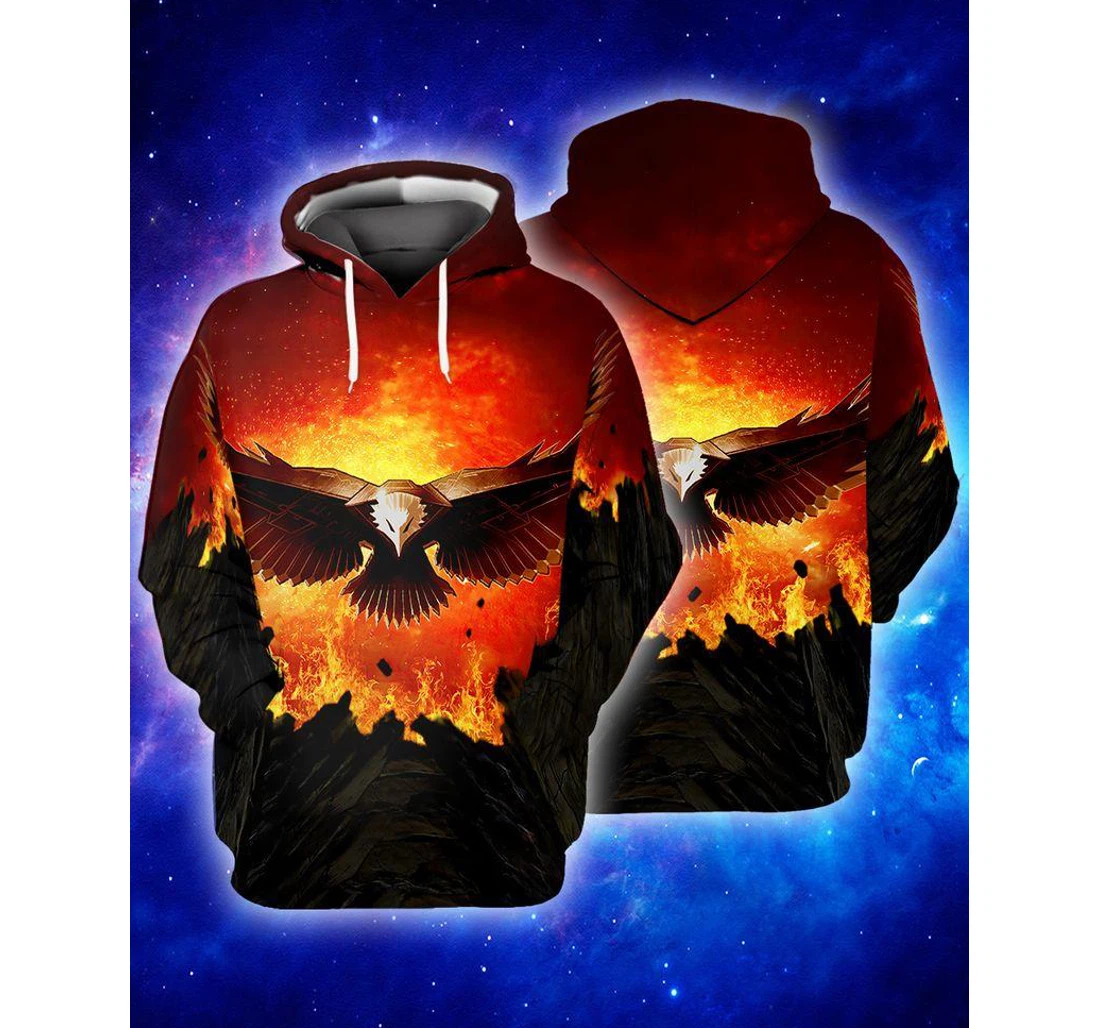 Volcano Eagle - 3D Printed Pullover Hoodie