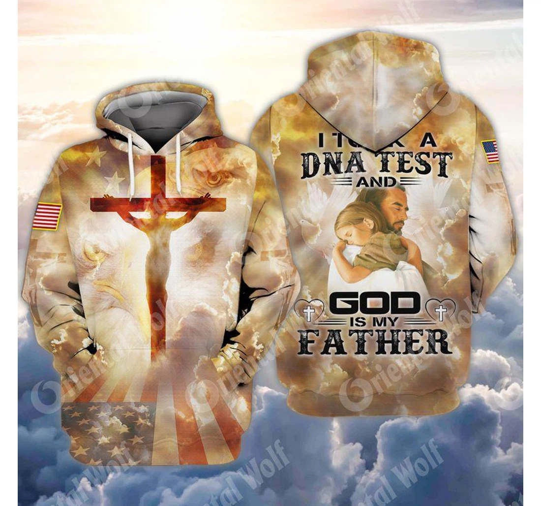 God Is My Father Dna Test - 3D Printed Pullover Hoodie