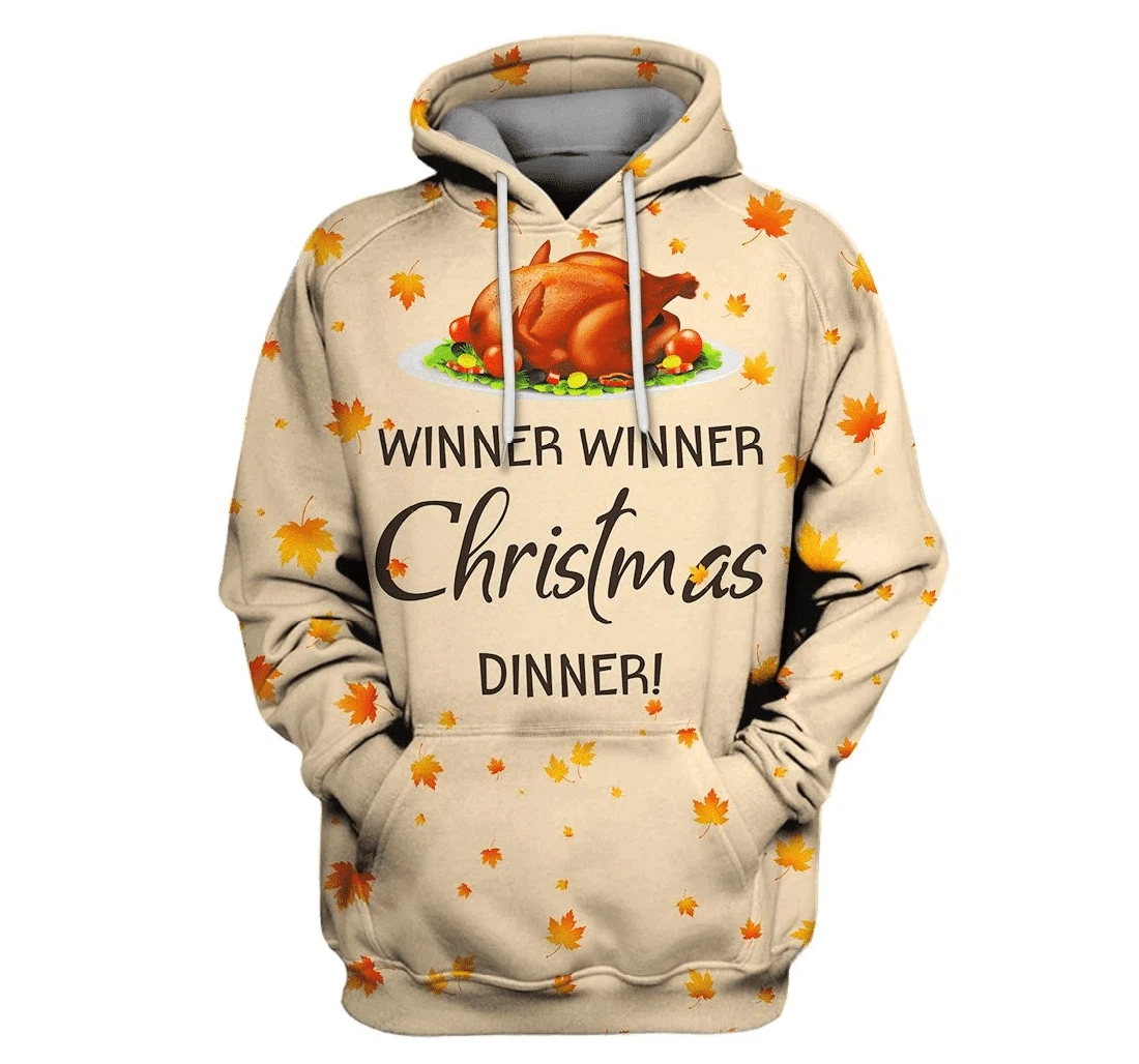 Christmas Dinner Custom Apparel - 3D Printed Pullover Hoodie