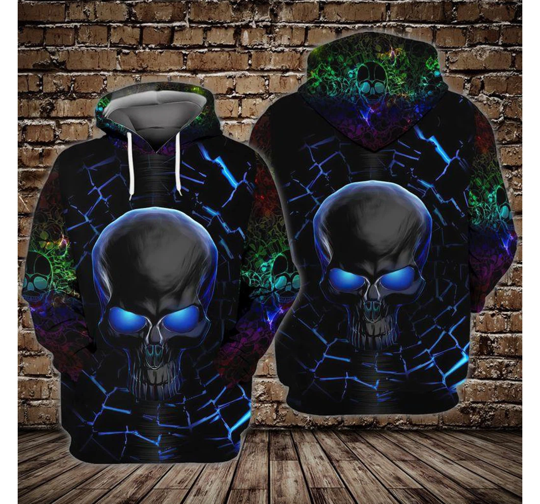 Creepy Spider Skull Cool Halloween - 3D Printed Pullover Hoodie