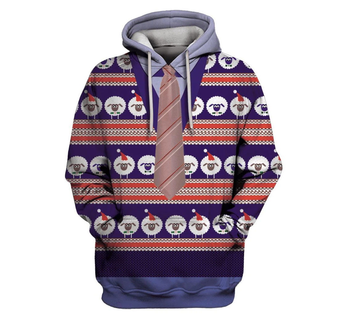 Christmas Suit Man Custom Apparel - 3D Printed Pullover Hoodie