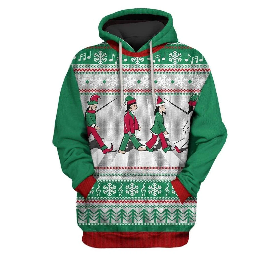 Custom Ugly Christmas - 3D Printed Pullover Hoodie