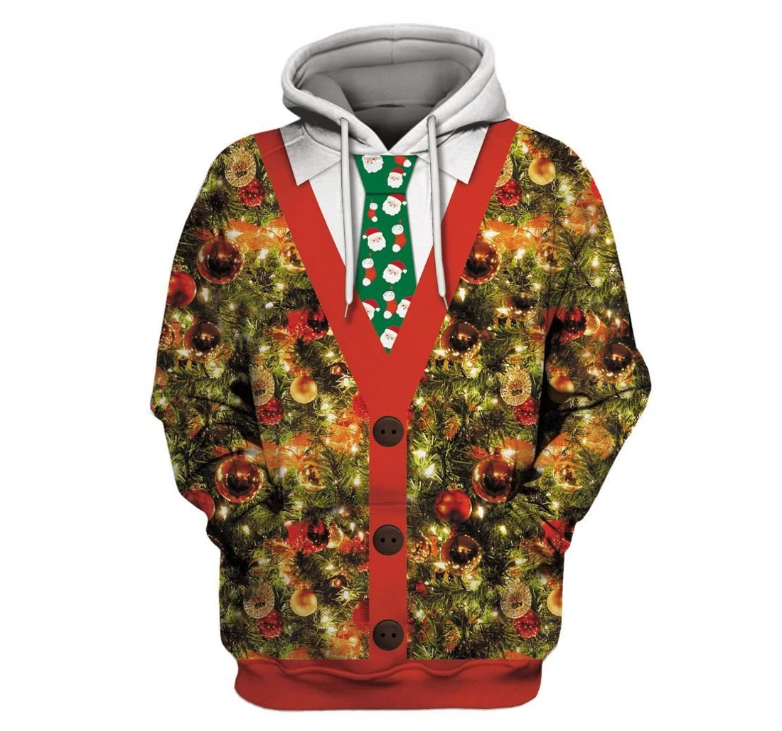 Merry Christmas With Santa Claus Custom - 3D Printed Pullover Hoodie