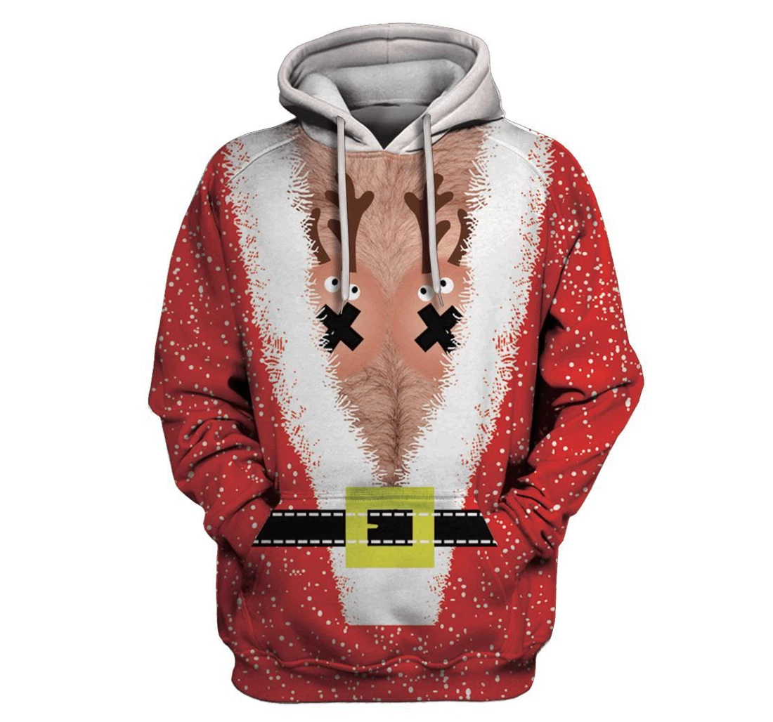 Ugly Christmas Custom - 3D Printed Pullover Hoodie