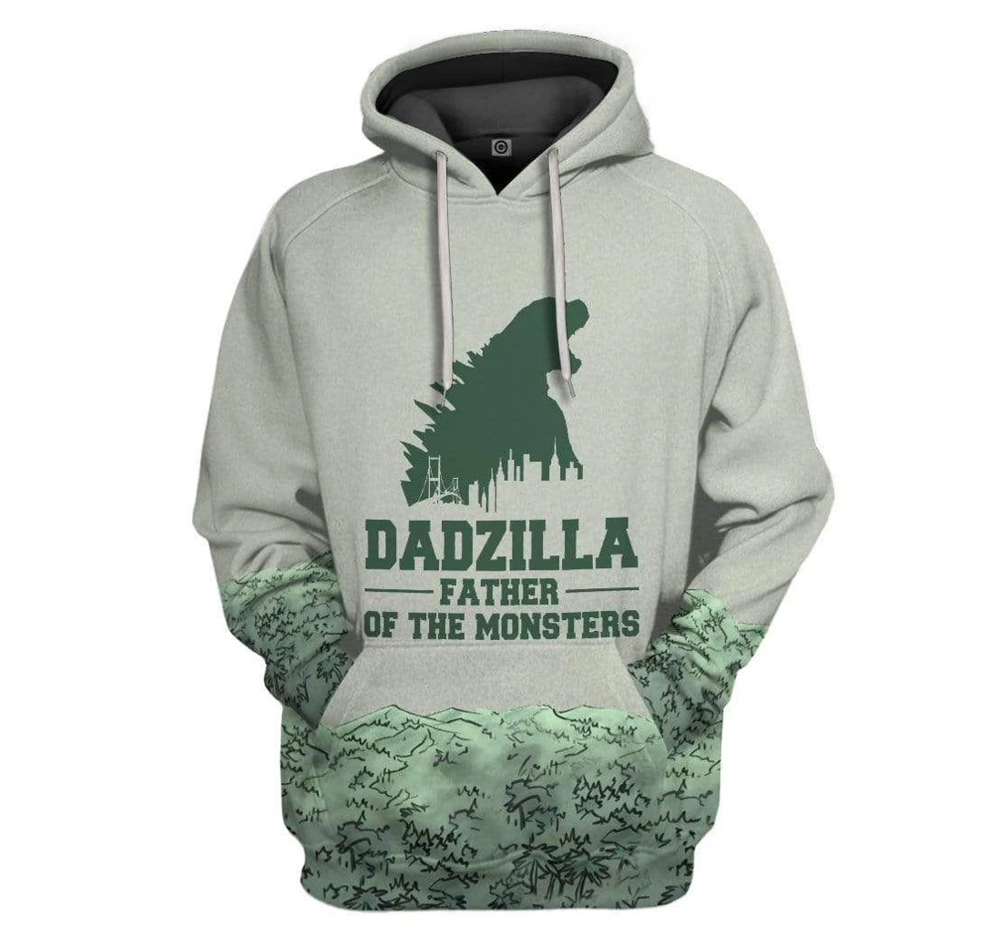 Personalized Father Monter Dadzilla Father Of The Monsters Father's Day Gift - 3D Printed Pullover Hoodie