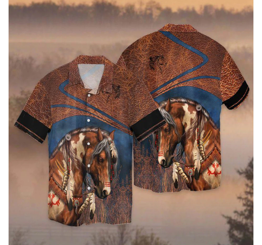 Personalized Horse Native Special Shirt Hawaiian Shirt, Button Up Aloha Shirt For Men, Women