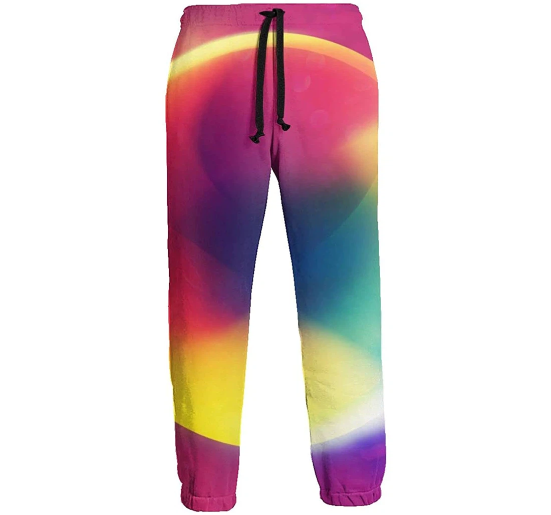 Colorful Ball Casual Sweatpants, Joggers Pants With Drawstring For Men, Women