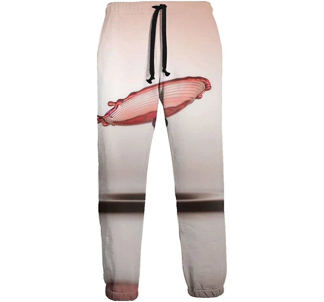 Personalized Red Water Drop Swedish Flag Casual Sweatpants, Joggers Pants With Drawstring For Men, Women