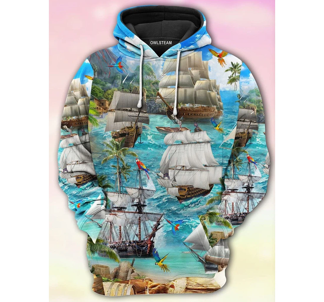 Sail Ship In The Sea Pefect Jason Voorheers Jason Horror Halloween Gift - 3D Printed Pullover Hoodie