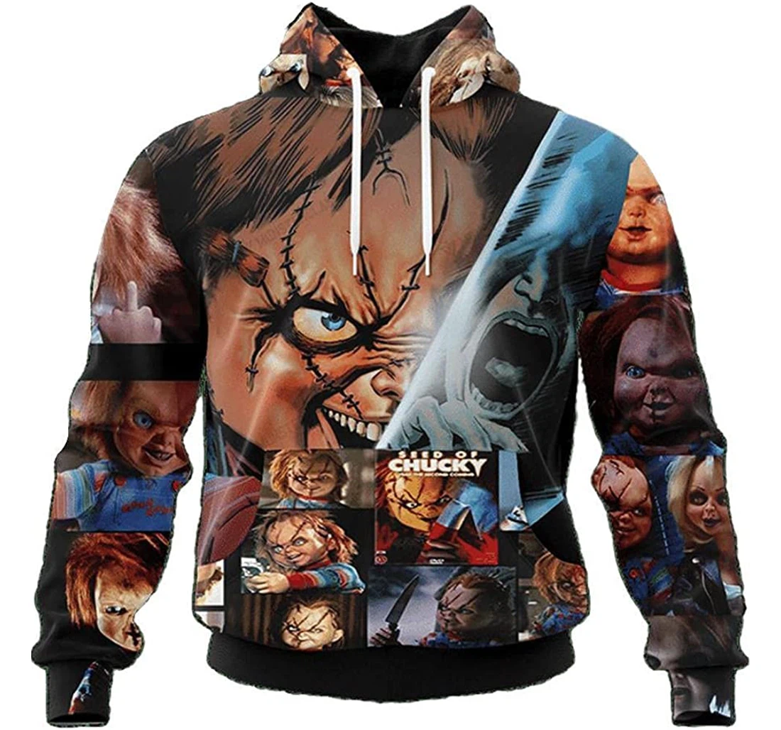 Seed Of Chucky Halloween Horror Movie - 3D Printed Pullover Hoodie