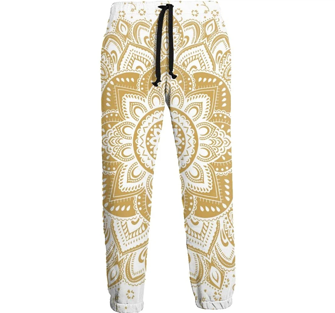Mandala Tapestry Casual Sweatpants, Joggers Pants With Drawstring For Men, Women