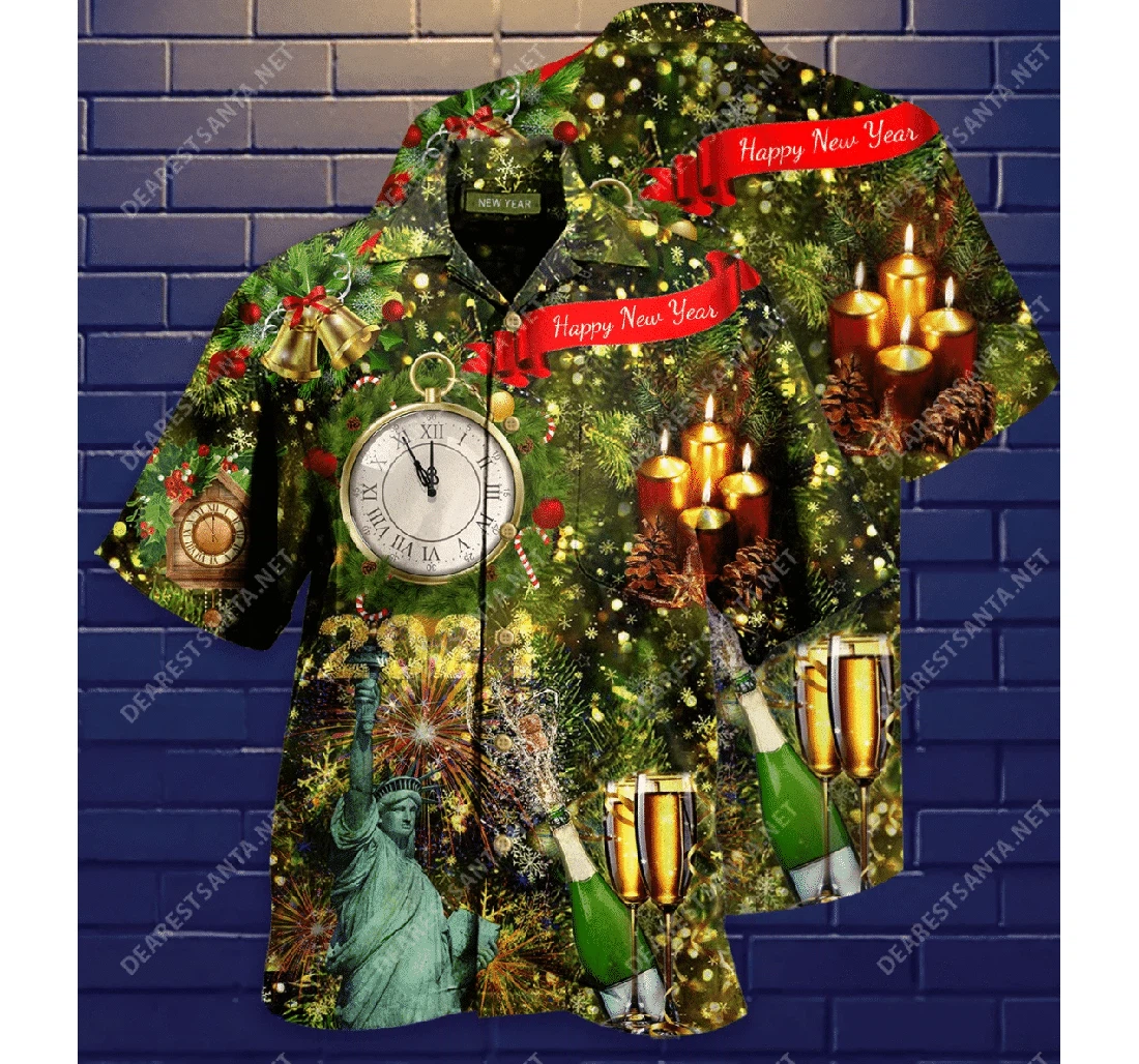 Personalized Shop From Unique Happy New Year Hawaiian Shirt, Button Up Aloha Shirt For Men, Women