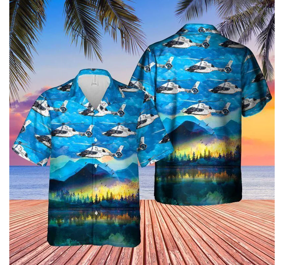 Personalized Planes Airbus Helicopters Hawaiian Shirt, Button Up Aloha Shirt For Men, Women