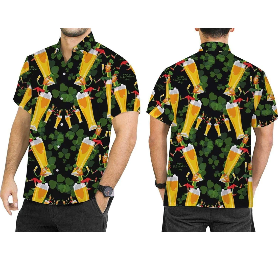 Personalized Shop Shirts St Patricks Day Irish Shamrock And Beer Hawaiian Shirt, Button Up Aloha Shirt For Men, Women