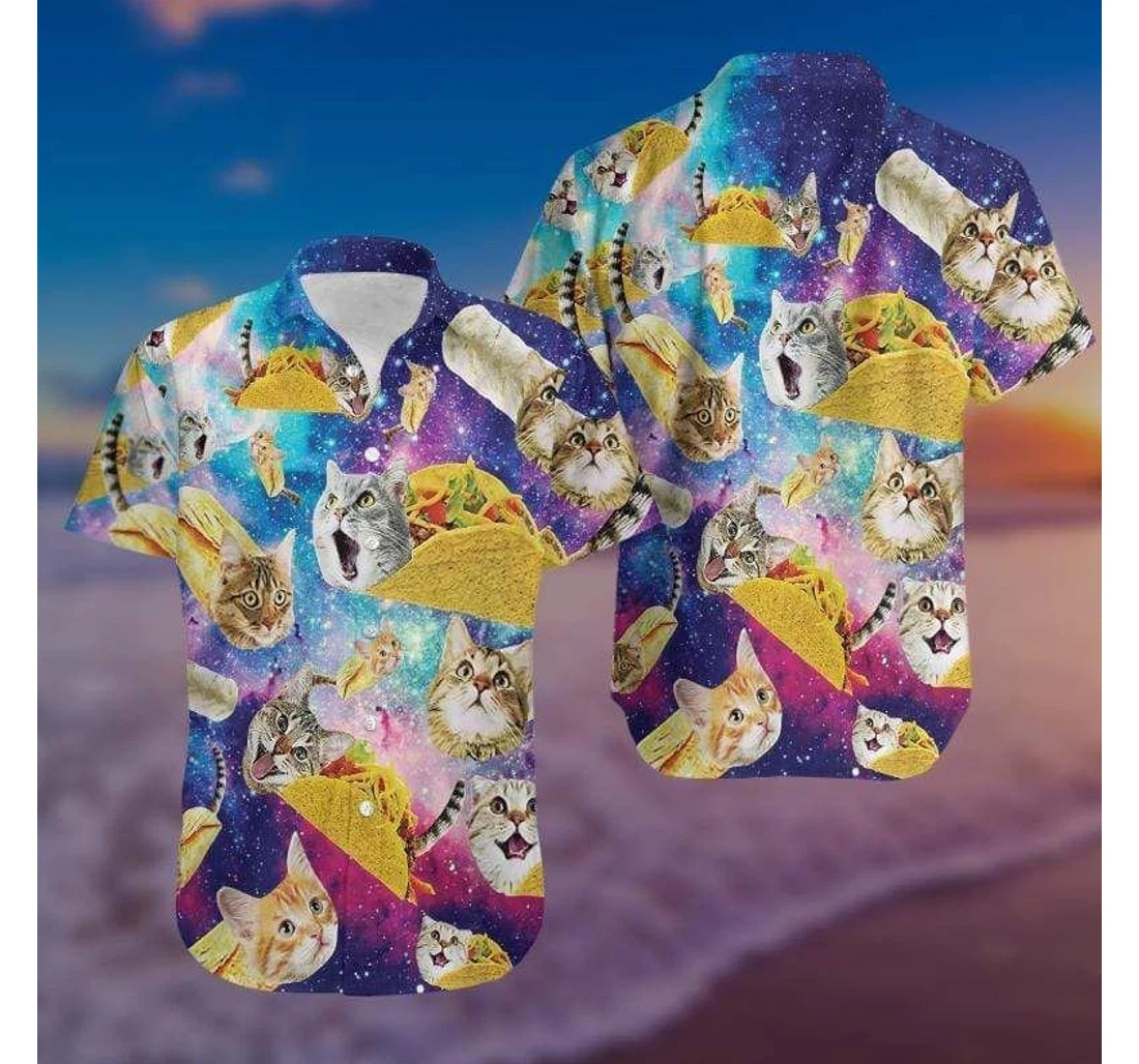 Personalized Discover Cool Galaxy Taco Cat Funny Shirts V Hawaiian Shirt, Button Up Aloha Shirt For Men, Women