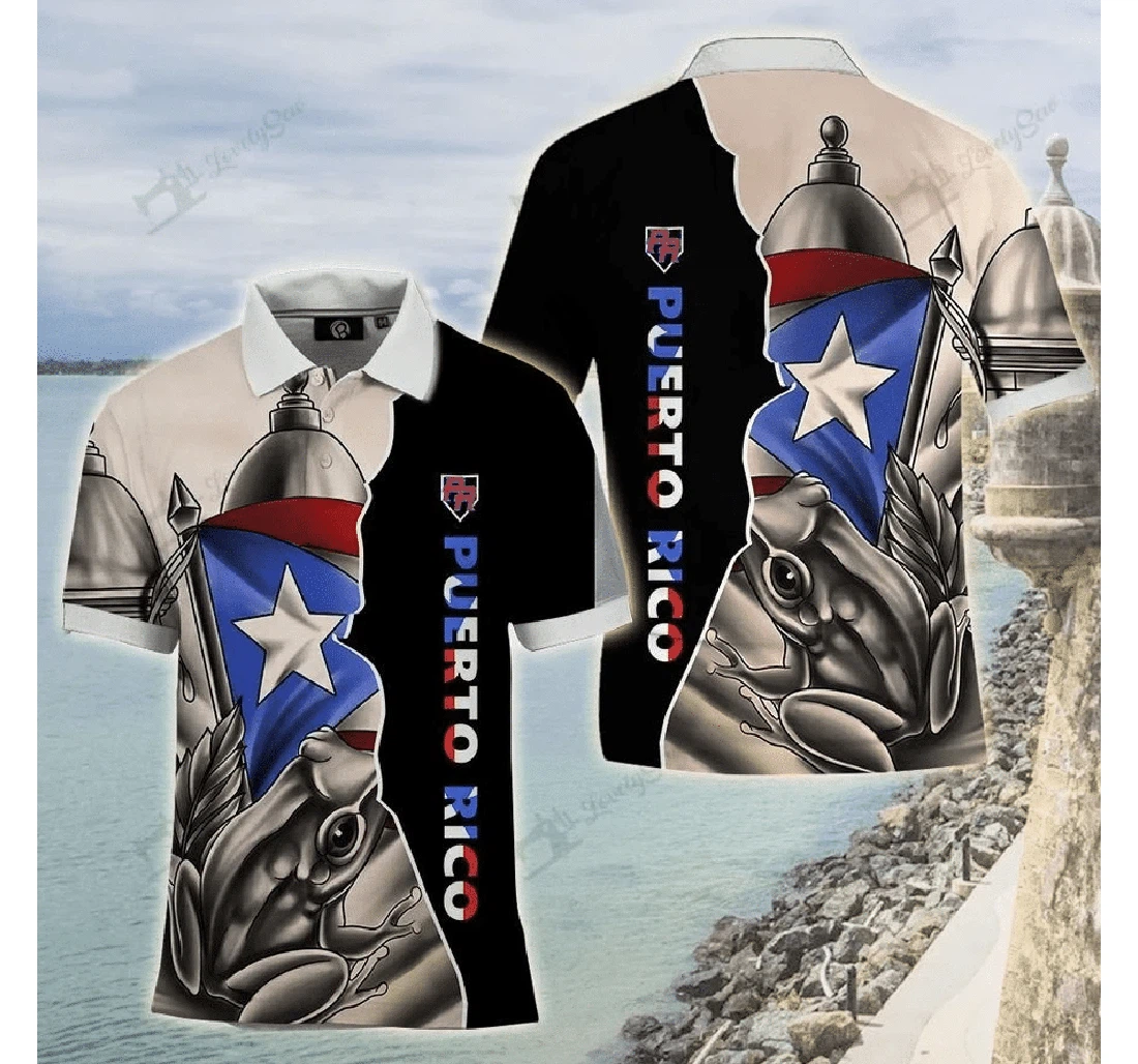 Personalized Cover Your Body With Amazing Puerto Rico Aop Polo Hawaiian Shirt, Button Up Aloha Shirt For Men, Women