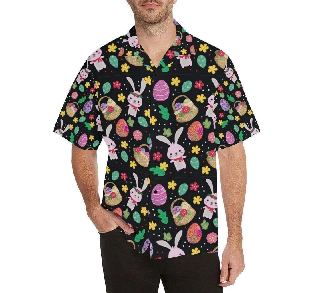 Personalized Order Easter Day Lucky Bunny Eggs Sweet Shirts V Hawaiian Shirt, Button Up Aloha Shirt For Men, Women