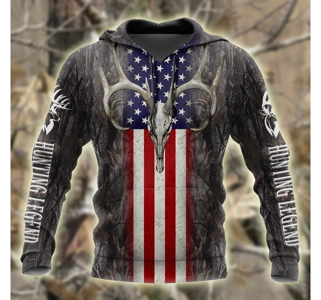 Deer Hunting - 3D Printed Pullover Hoodie