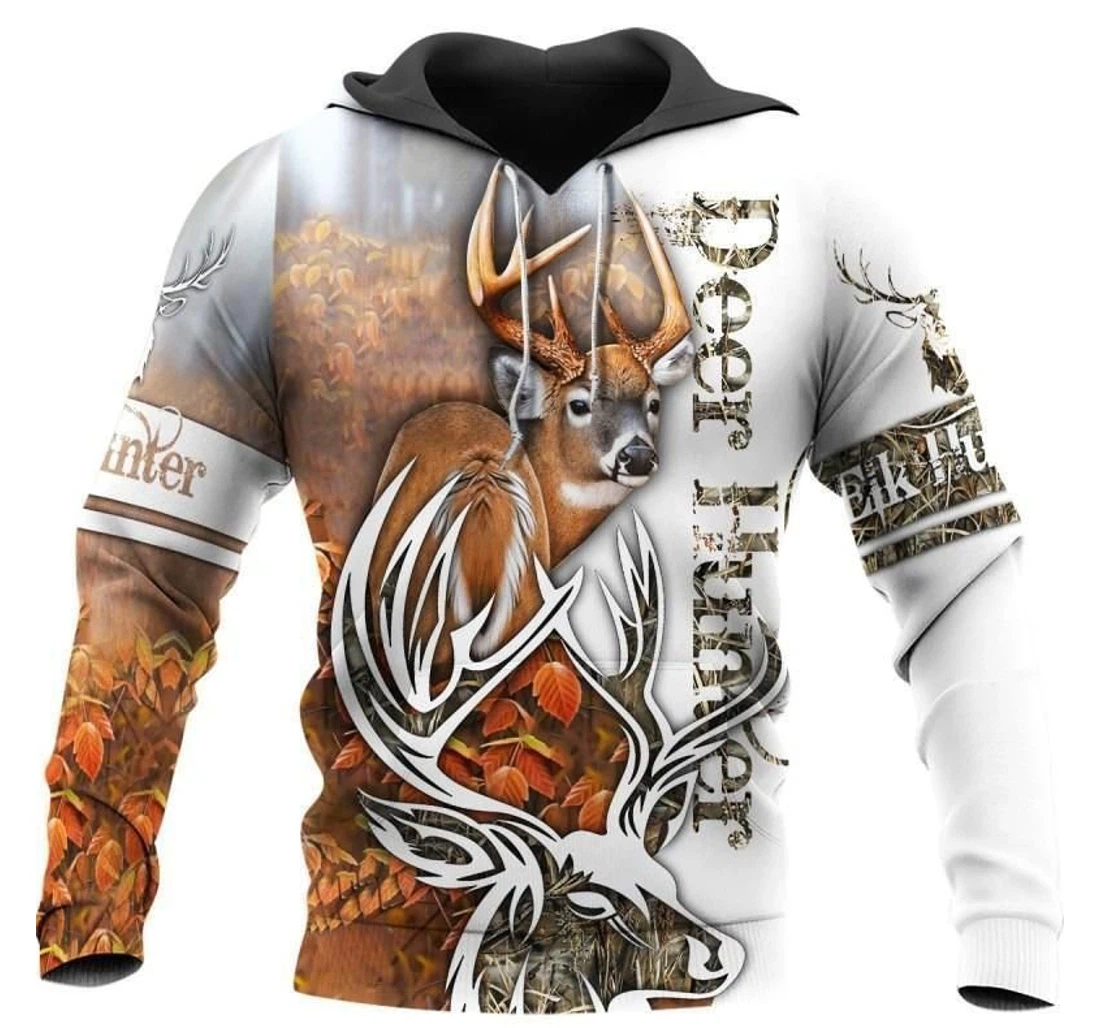 Deer Hunting - 3D Printed Pullover Hoodie