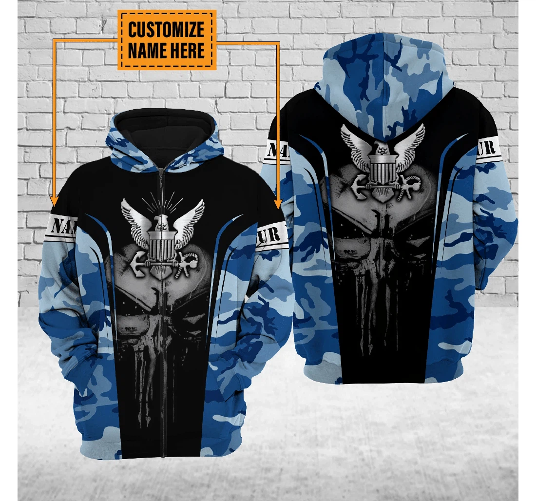 Us Camouflage Veteran Navy Gift Navy Us Navy - 3D Printed Pullover Hoodie